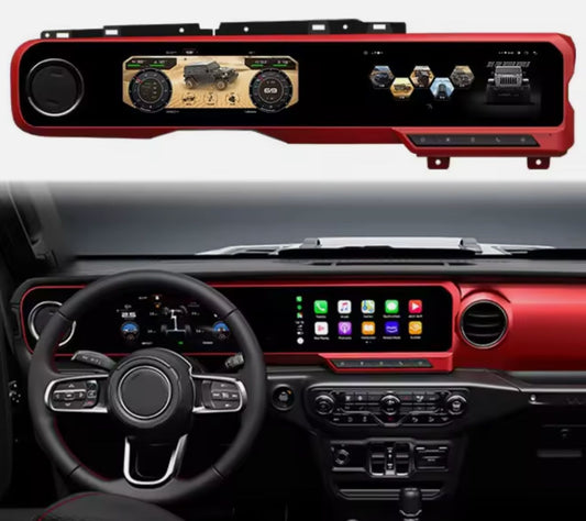 Dual Screen Car Radio for Jeep Wrangler JL Gladiator 2018-2023
